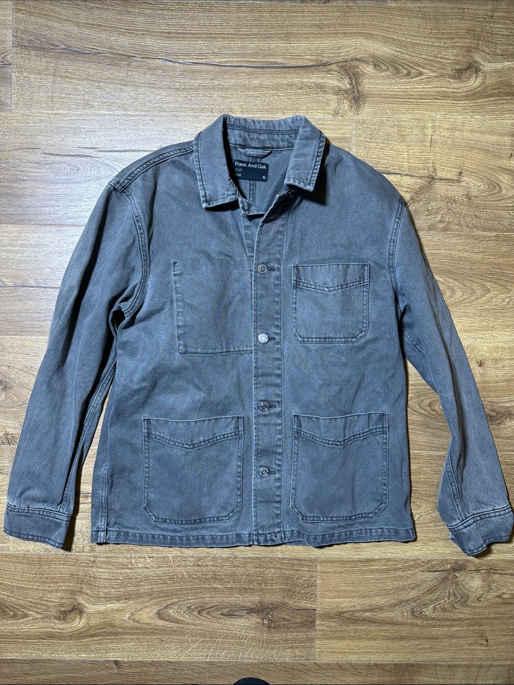 Frank and Oak Men’s Gray Denim Jacket Size Medium